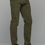 Πράσινο λαδί ανδρικό παντελόνι chino υφασμάτινο MASSARO - Slim fit