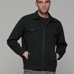 Μαύρη ανδρική jacket - ζακέτα  και φερμουάρ - slim fit