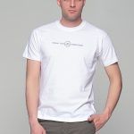 Λευκό κοντομάνικο t-shirt ανδρικό με στάμπα