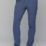 Ραφ υφασμάτινο ανδρικό παντελόνι με λάστιχο τύπου κοστουμιού καλοκαιρινό– Slim fit