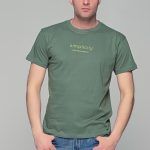 Πράσινο κοντομάνικο t-shirt ανδρικό με στάμπα "simplicity"