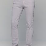 Γκρι καλοκαιρινό ανδρικό πεντάτσεπο παντελόνι - Slim fit