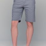 Γκρι ανδρική βερμούδα MASSARO Chino βαμβακερή - Regular Fit