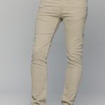 Καλοκαιρινό ανδρικό μπεζ-χακί πεντάτσεπο παντελόνι - Slim fit