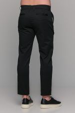 Μαύρο ανδρικό παντελόνι chinos NT με λάστιχο στην μέση - Slim fit - Image 5