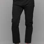 Μαύρο ανδρικό παντελόνι chinos NT με λάστιχο στην μέση - Slim fit