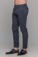 Μπλε ανδρικό παντελόνι chinos NT με λάστιχο στην μέση - Slim fit - Image 4