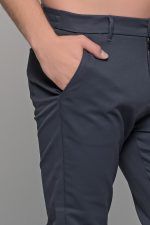 Μπλε ανδρικό παντελόνι chinos NT με λάστιχο στην μέση - Slim fit - Image 2