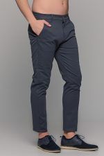 Μπλε ανδρικό παντελόνι chinos NT με λάστιχο στην μέση - Slim fit - Image 3