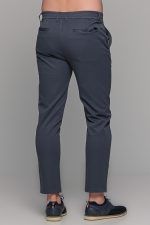 Μπλε ανδρικό παντελόνι chinos NT με λάστιχο στην μέση - Slim fit - Image 5