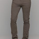 Chinos ανδρικό παντελόνι υφασμάτινο στο χρώμα του Πούρου MASSARO - Slim fit