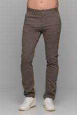 Chinos ανδρικό παντελόνι υφασμάτινο στο χρώμα του Πούρου MASSARO - Slim fit