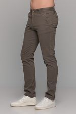 Chinos ανδρικό παντελόνι υφασμάτινο στο χρώμα του Πούρου MASSARO - Slim fit - Image 4