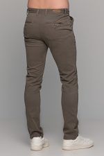 Chinos ανδρικό παντελόνι υφασμάτινο στο χρώμα του Πούρου MASSARO - Slim fit - Image 6