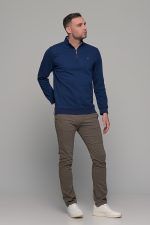 Chinos ανδρικό παντελόνι υφασμάτινο στο χρώμα του Πούρου MASSARO - Slim fit - Image 9