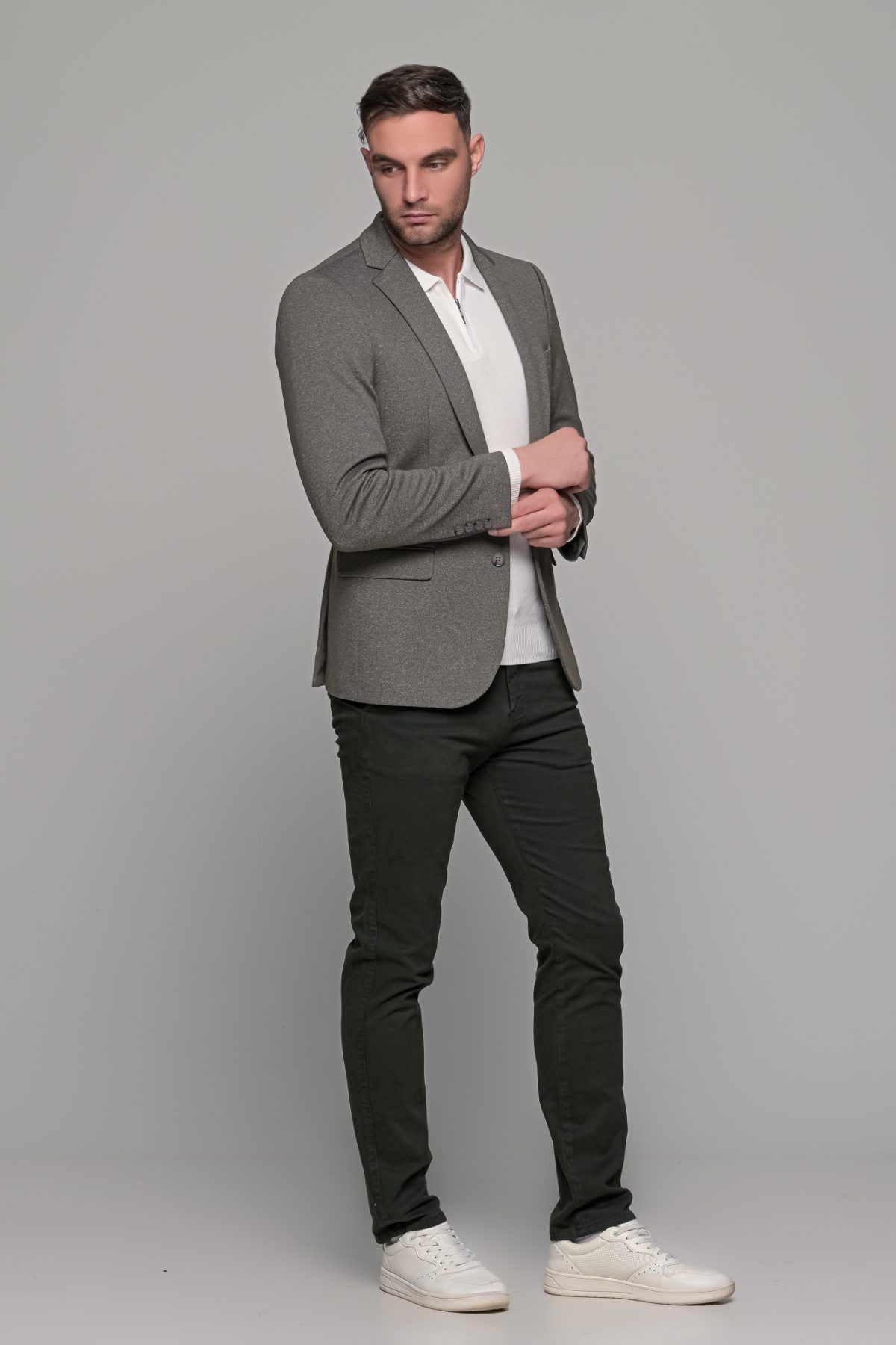 Chinos ανδρικό παντελόνι υφασμάτινο σε χρώμα σκούρο Πράσινο MASSARO - Slim fit - Image 6