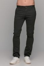 Chinos ανδρικό παντελόνι υφασμάτινο σε χρώμα σκούρο Πράσινο MASSARO - Slim fit