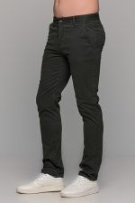 Chinos ανδρικό παντελόνι υφασμάτινο σε χρώμα σκούρο Πράσινο MASSARO - Slim fit - Image 3