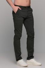 Chinos ανδρικό παντελόνι υφασμάτινο σε χρώμα σκούρο Πράσινο MASSARO - Slim fit - Image 4