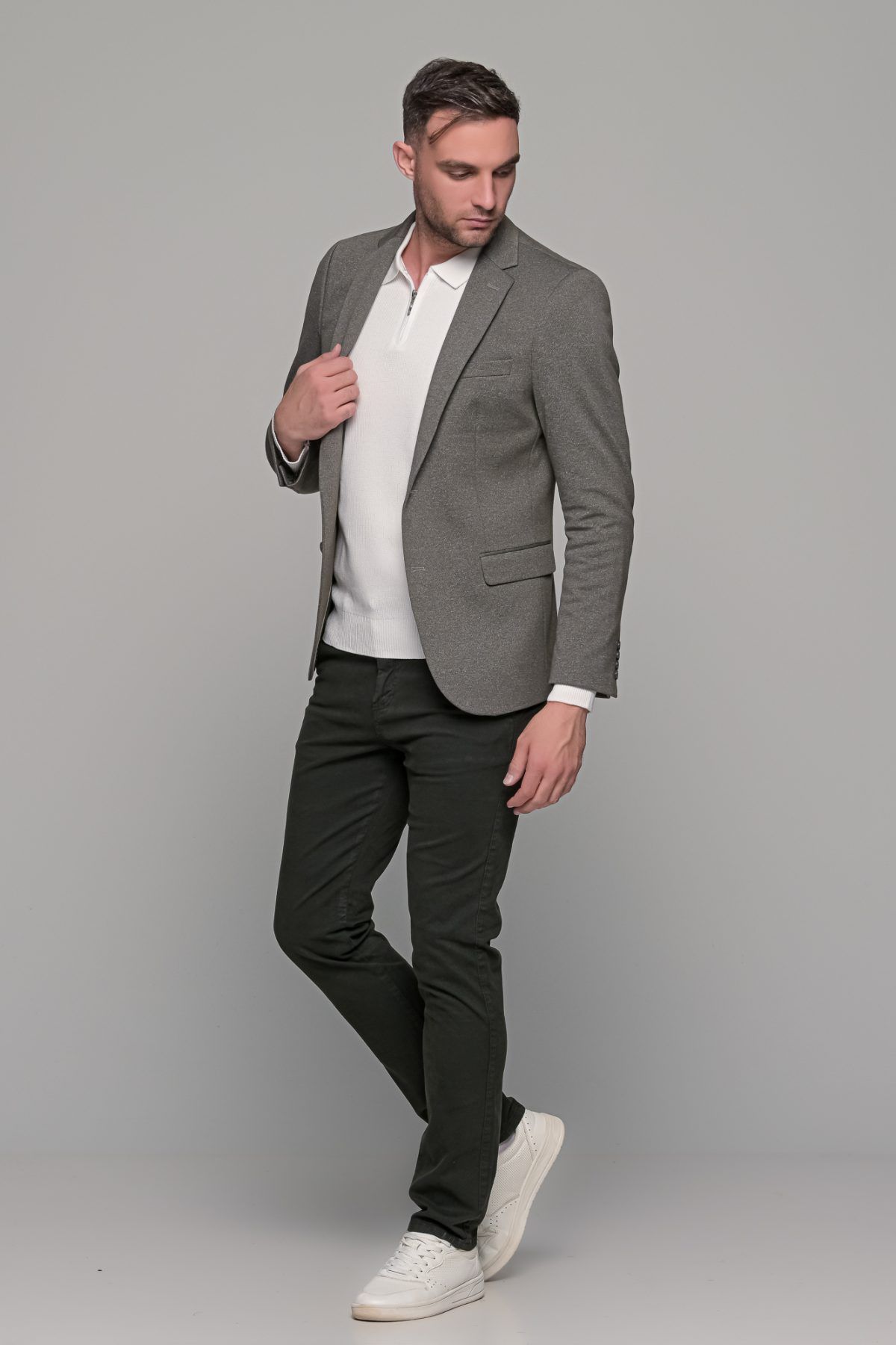 Chinos ανδρικό παντελόνι υφασμάτινο σε χρώμα σκούρο Πράσινο MASSARO - Slim fit - Image 8