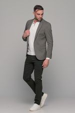 Chinos ανδρικό παντελόνι υφασμάτινο σε χρώμα σκούρο Πράσινο MASSARO - Slim fit - Image 8