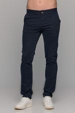 Μπλε ανδρικό παντελόνι chino υφασμάτινο MASSARO - Slim fit
