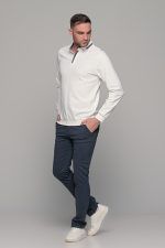 Chinos ανδρικό παντελόνι υφασμάτινο σε χρώμα Μπλε- Ραφ MASSARO - Slim fit - Image 7