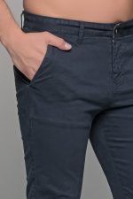 Chinos ανδρικό παντελόνι υφασμάτινο σε χρώμα Μπλε- Ραφ MASSARO - Slim fit - Image 2