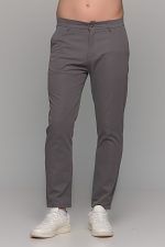 Γκρι ανδρικό παντελόνι chinos NT με λάστιχο στην μέση - Slim fit - Image 4