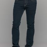 Denim ανδρικό τζιν massaro Πετρόλ με ελαστικό– Straight fit