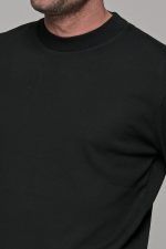 Ανδρική μαύρη μπλούζα μακρυμάνικη με λουπέτο