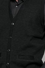 Μαύρη ανδρική καζάκα με κουμπιά