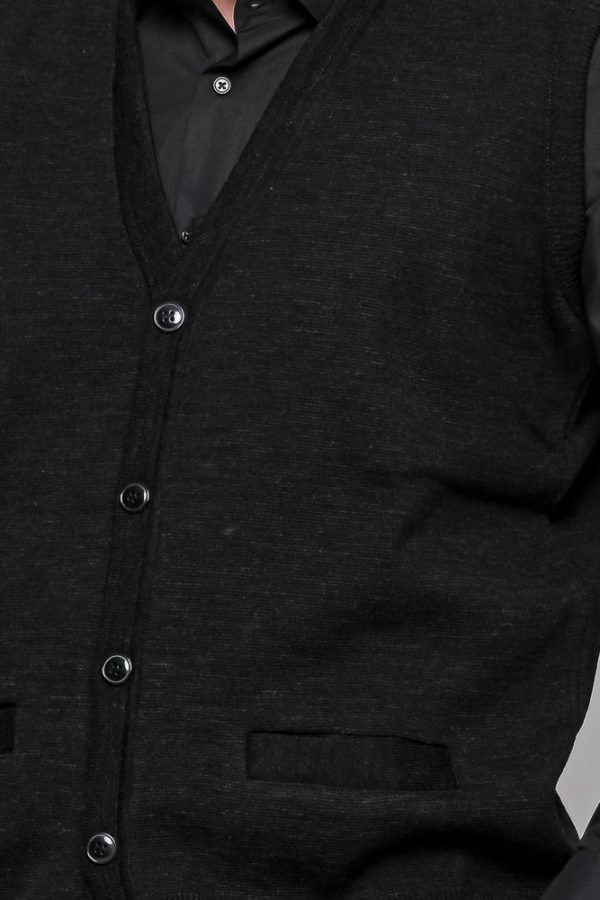 Μαύρη ανδρική καζάκα με κουμπιά