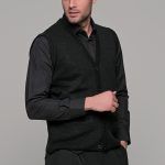 Μαύρη ανδρική καζάκα με κουμπιά