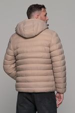 Αδιάβροχο μπεζ μπουφάν double face ανδρικό - Image 12