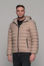 Αδιάβροχο μπεζ μπουφάν double face ανδρικό - Image 10