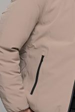 Αδιάβροχο μπεζ μπουφάν double face ανδρικό - Image 3