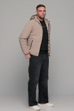 Αδιάβροχο μπεζ μπουφάν double face ανδρικό - Image 14