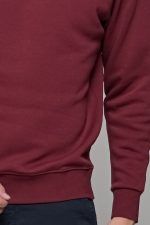 Ανδρικό μπορντό φούτερ χωρίς κουκούλα με λαιμόκοψη - Image 2