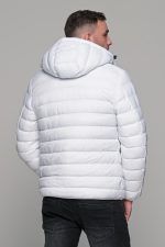 Αδιάβροχο λευκό μπουφάν double face ανδρικό - Image 12