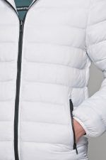 Αδιάβροχο λευκό μπουφάν double face ανδρικό - Image 10