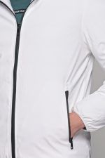 Αδιάβροχο λευκό μπουφάν double face ανδρικό - Image 3