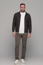 Ανδρική λευκή μπλούζα μακρυμάνικη με λουπέτο