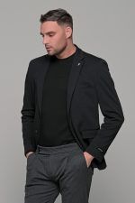 Μαύρο ανδρικό ελαστικό σακάκι AM- slim fit - Image 3