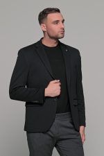 Μαύρο ανδρικό ελαστικό σακάκι AM- slim fit - Image 4