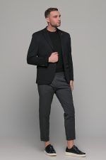 Μαύρο ανδρικό ελαστικό σακάκι AM- slim fit - Image 8