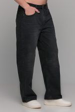 Μαύρο ανδρικό παντελόνι τζιν σε φαρδιά γραμμή Paparazzi – Baggy Fit - Image 4