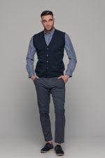 Μπλε ανδρική καζάκα με κουμπιά