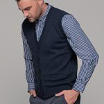 Μπλε ανδρική καζάκα με κουμπιά