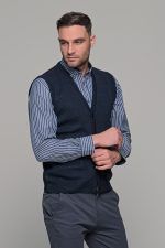 Μπλε ανδρική καζάκα με κουμπιά